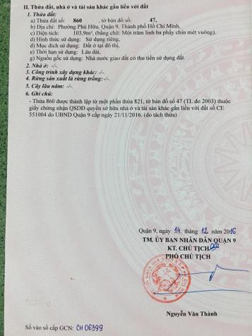 Chính chủ bán đất DA Rio Centro Phú Hữu Q9, 6.3x16.5m, 103.9m2, 60trđ/m2, SH riêng, XD tự do 13597641