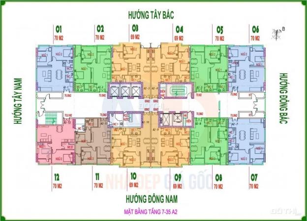 Bán căn hộ 69m2 ban công Đông Nam, giá gốc 14.7tr/m2 chung cư THT New City, quý 3 nhận nhà 13602105