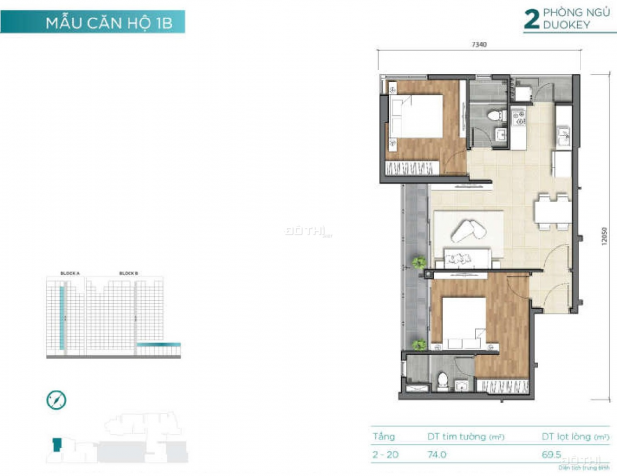 Chủ bán căn hộ D'Lusso tầng 8, 74m2, góc view sông, giá chỉ 4,32 tỷ, hỗ trợ vay trong 20 năm 13604059