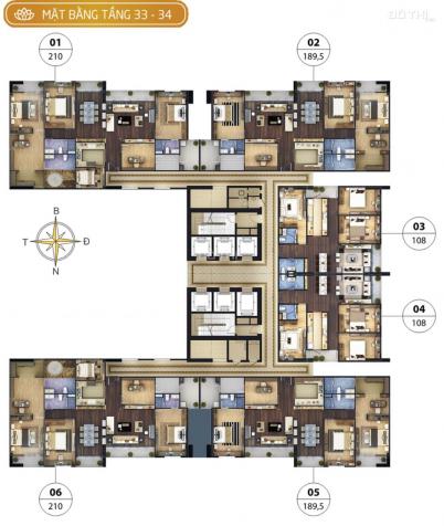 Bán căn hộ penthouse tại dự án N01 - T5 Ngoại Giao Đoàn, Bắc Từ Liêm, Hà Nội. DT 189.5m2 13613974