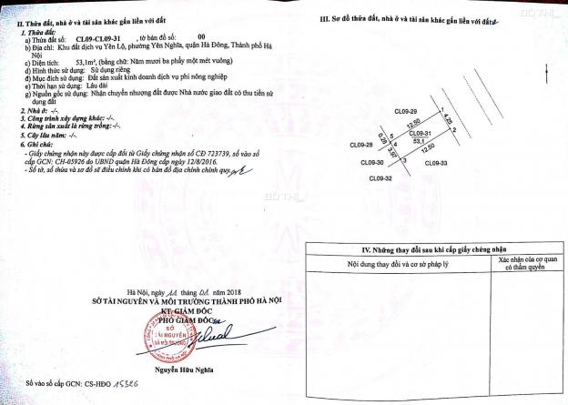 Bán nhanh đất sổ đỏ CC, trong KĐT Đô Nghĩa, đường Tố Hữu kéo dài, DT 54m2. Giá 3.8 tỷ, Đông Bắc 13620873