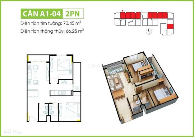 Bán CH CTL Tower DT 65m2, giá 1.95 tỷ, tầng 15 13624290