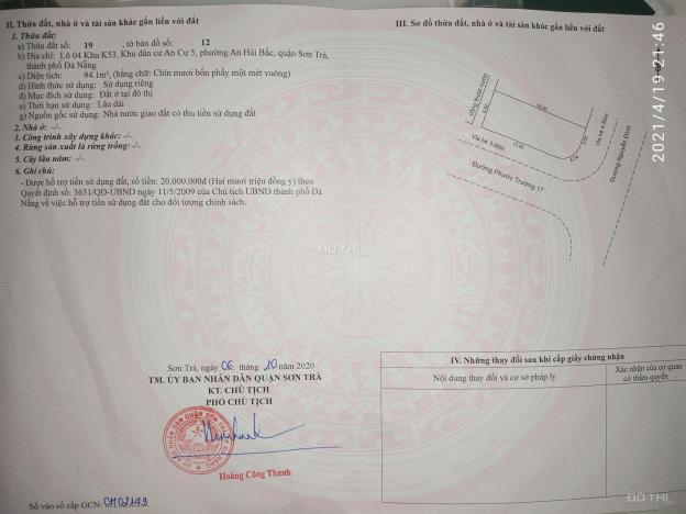 Chính chủ gửi bán đất 2 mặt tiền Sơn Trà, đường Nguyễn Đình, Phước Mỹ 13626066