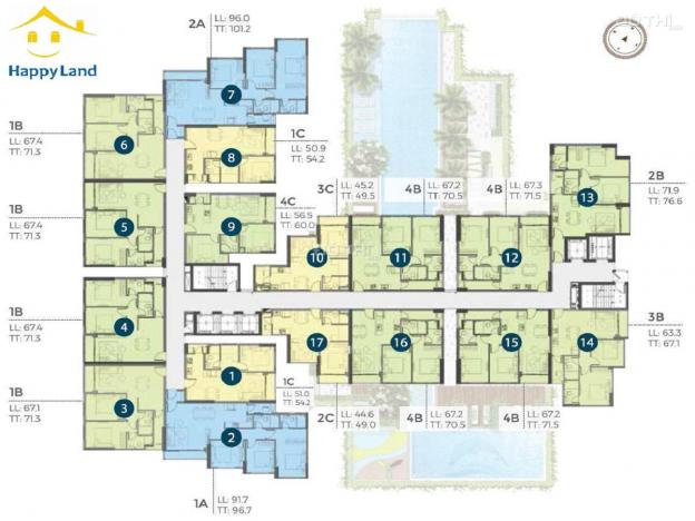 Bán A.06.07 dự án Precia Q2, căn 3PN, 101m2, CK 120 triệu, bàn giao nội thất ngoại nhập 13628327