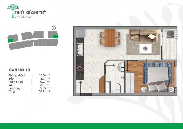 Giỏ hàng căn 1 phòng ngủ (40m2-48m2) dự án Vista Riverside giá từ 1 tỷ 020tr bao thuế phí 13633749