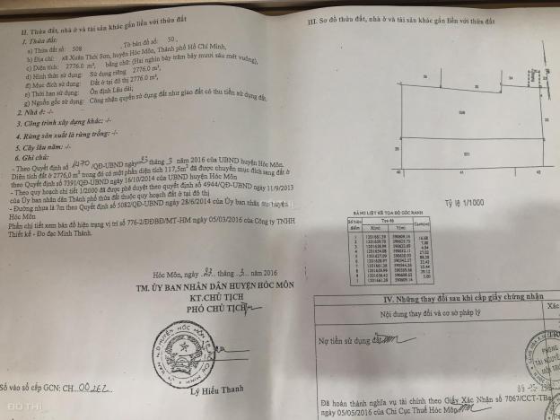 Đất thổ cư 4371m2 đường Võ Thị Hồi, Xuân Thới Sơn, Hóc Môn. Gía tốt 15 tr/m2 13645827