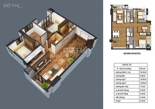 Bán căn hộ chung cư tại dự án CT36 - Dream Home, Hoàng Mai, Hà Nội dt 92m2, giá 2.4 tỷ 13650922