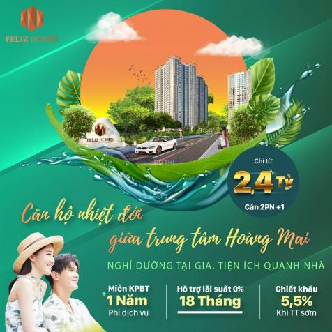 Chung cư trong Vành Đai 2,5 giá chỉ 30 triệu. Duy nhất có tại Feliz Home cạnh hồ Đền Lừ 13675936