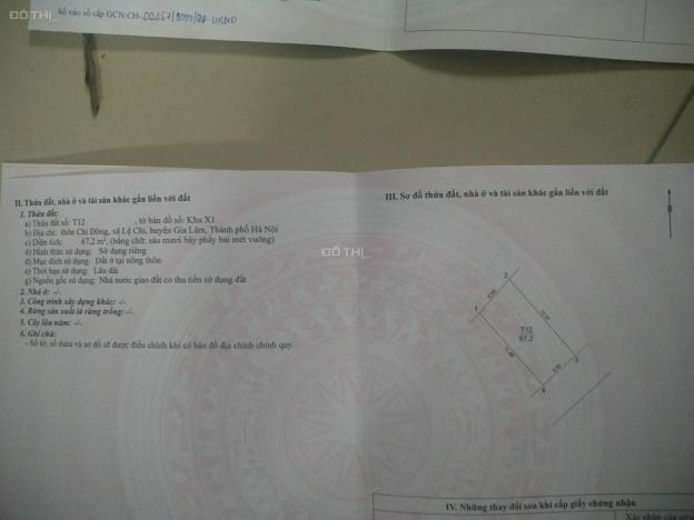 Bán đất ô tô vào giá rẻ nhất - Thôn Chi Đông - Lệ Chi - 67.2m2 - 1.37 tỷ - đường ô tô 4m 13678493