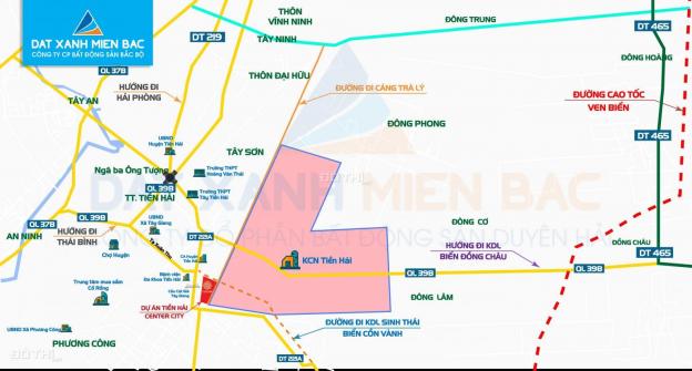 Đất nền DATiền Hải Center City, 100m, giá 2.2 tỉ, kết nối KCN, không xây, giá CĐT - 0974687037 13682670