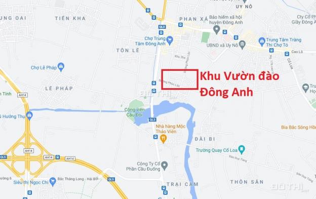 Sang nhượng đất lô đẹp đấu giá Vườn Đào 114.95m2, khu nhà giàu Đông Anh, phía sau nhà là công viên 13686024