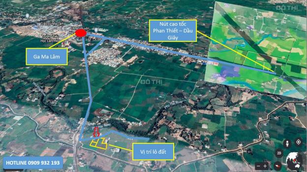 Bán đất sào Ma Lâm, cách nút giao cao tốc Dầu Giây - Phan Thiết 3km, ngay TTHC, 500tr/sào 13693140