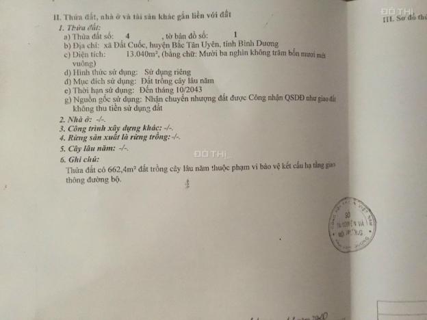 Bán đất tại đường ĐT 415, Xã Đất Cuốc, Bắc Tân Uyên, Bình Dương diện tích 9500m2, giá 15 tỷ 13702432