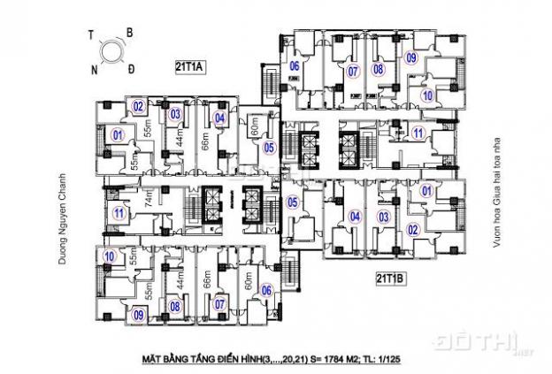 Chung cư Nam Trung Yên, Cầu Giấy giá rẻ 29 tr/m2. 75m2 2 ngủ căn duy nhất 13715214