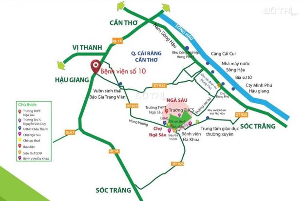 Nhà thô 1 trệt 1 lầu góc đường Số 5, TTTM Huyện Châu Thành - Hậu Giang 13719921