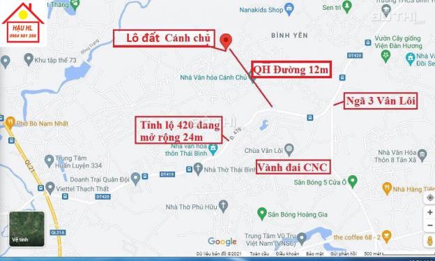 Bán gấp lô đất xã Bình Yên - Lô góc 2 mặt tiền - Gần đường TL420 đang mở rộng 13727214
