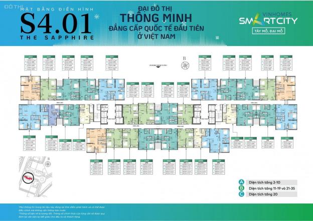 Chính chủ chuyển nhượng căn hộ 2N2WC 54.5m2 giá 1,75 tỷ bao phí ở Vinhomes Smart City 13728190