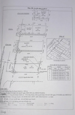 Bán nhà mặt tiền Quận 3 căn góc có DT 120m2 đất với 1 trệt 3 lầu 13746577