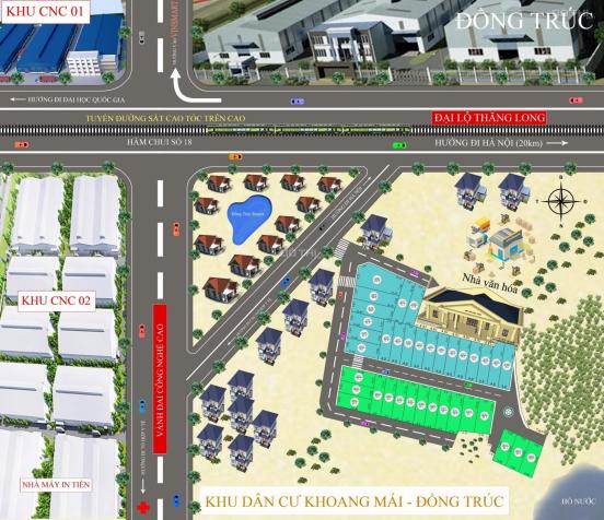 Duy nhất 1 lô Khoang Mái - Đồng Trúc - đường 6.5m - cách khu CNC 50m - sẵn sổ đỏ - giá chủ đầu tư 13790114