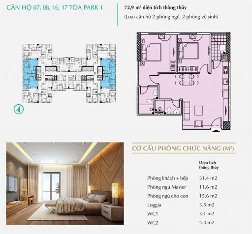 Bán căn hộ 2PN 73m2 view sông nhận nhà ở ngay, chiết khấu lên tới 8%, hỗ trợ ngân hàng miễn lãi 13806412