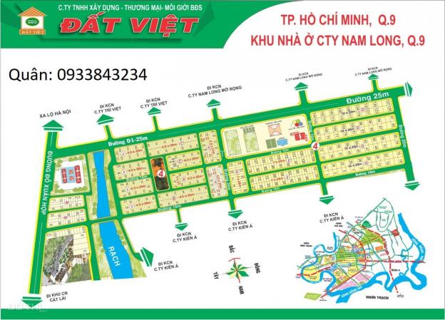 Hot! Bán đất nền giá cực ưu đãi KDC Nam Long, D3, P. Phước Long B, Q9, LH 0933843234 13810256