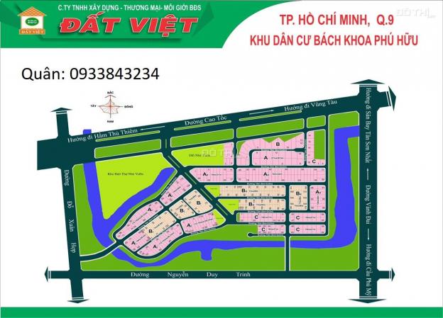 Cần bán đất nền có ngay sổ hồng KDC Bách Khoa, Nguyễn Duy Trinh, P. Phú Hữu, Q9, LH 0933843234 13817716