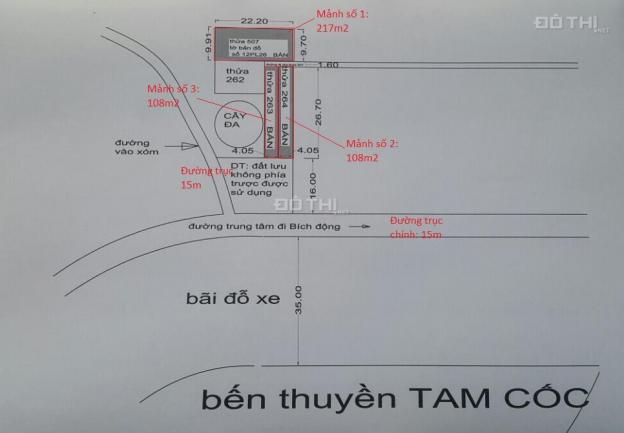 Bán đất kinh doanh mặt đường trục chính khu du lịch Tam Cốc, Bích Động, Ninh Bình. DT 440m2 13820232