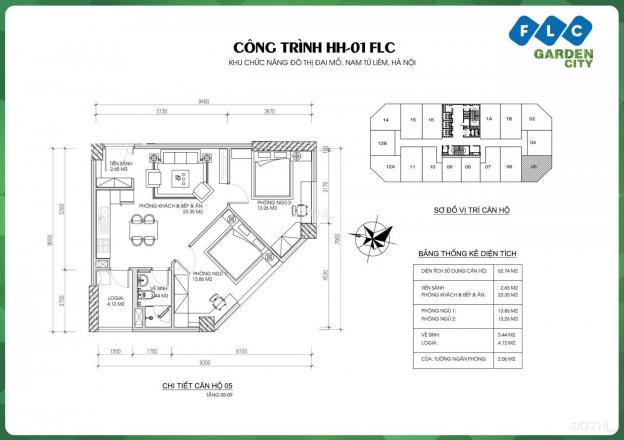 FLC Đại Mỗ căn góc thương mại 62m2 với giá 1.6 tỷ bao phí. LH 0978900401 để lên tham quan căn hộ 13826519