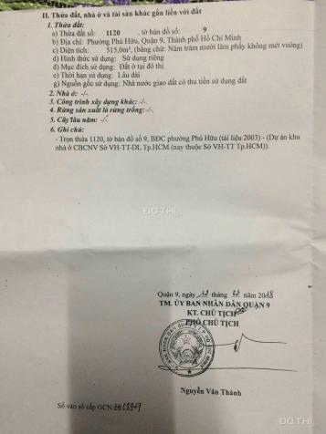Chính chủ cần bán lô đất Sở Văn Hóa Thông Tin Q9, dt: 515m2 ngang 14m giá: 22,5 tỷ thương lượng 13828218