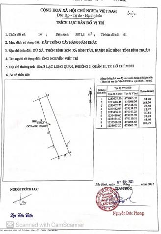 Lô đất đẹp xã Bình Tân 5871m2 gần KDL. Giá tốt, sổ riêng 13835265