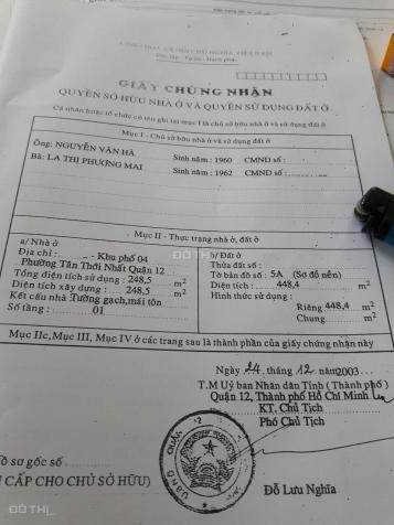 Chỉ 17,9 tỷ có ngay 448m2 đất đường Tân Thới Nhất 17, ngay cầu Tham Lương, Quận 12, giáp Tân Bình 13838149