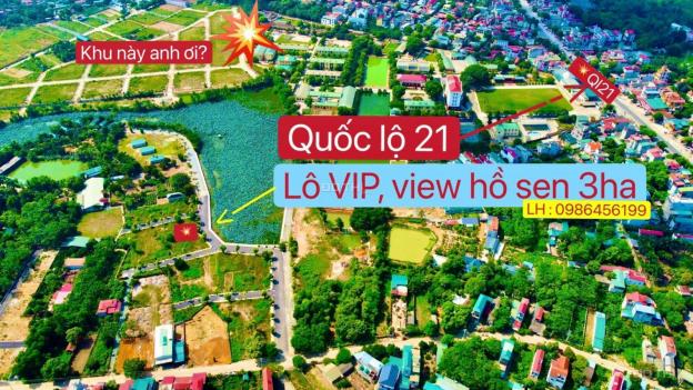 Chính chủ bán lô góc view Hồ Sen Hoà Lạc, full thổ cư, sẵn sổ đỏ, cơ hội đầu tư tốt, LH: 0962830896 13820342