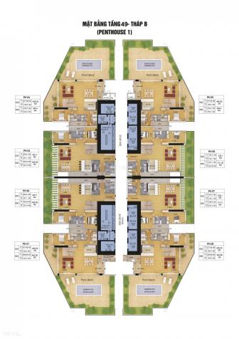 Bán suất NG penthouse duplex vip nhất HN, 70tr/m2, sân vườn bể bơi 315 - 441m2 CC Discovery Complex 13040886