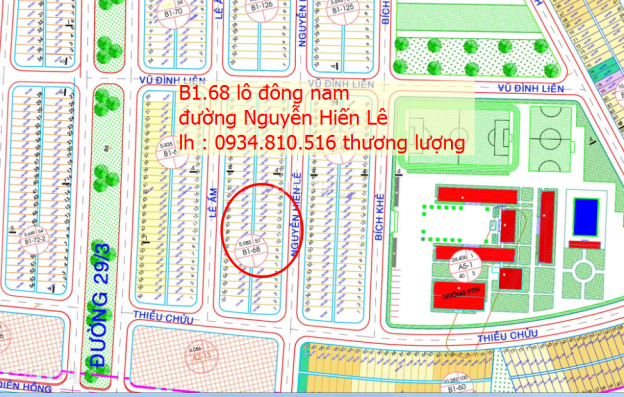 Cần bán lô đường Nguyễn Hiến Lê - Đông Nam - 100 m2 - Hòa Xuân 13868898