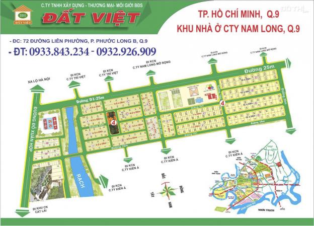 Siêu thị đất lô giá siêu ưu đãi KDC Nam Long D3, P. Phước Long B, Q9, LH 0933843234 13879971