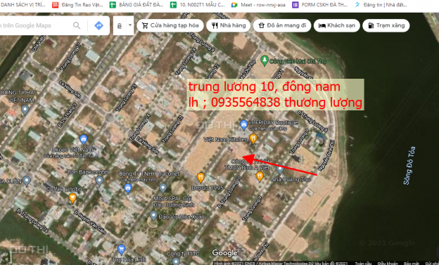 Bán đất đường Trung Lương 10, hướng Đông Nam, đối lưng công viên 13880765