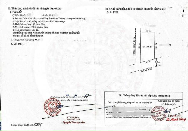 Siêu phẩm lô góc 62m2 tại Vĩnh Khê, An Đồng, An Dương 13885166