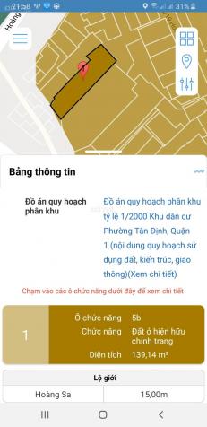 Kẹt tiền bán gấp, lô đất vàng đường Hai Bà Trưng, P Tân Định, Q1 13887309