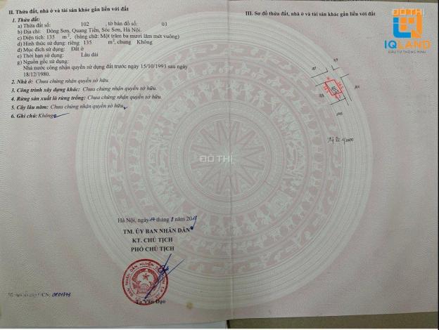 Lô góc trục chính Đông Sơn - Quang Tiến 88.7m2 mặt tiền 6m giá 15tr/m2 13890465