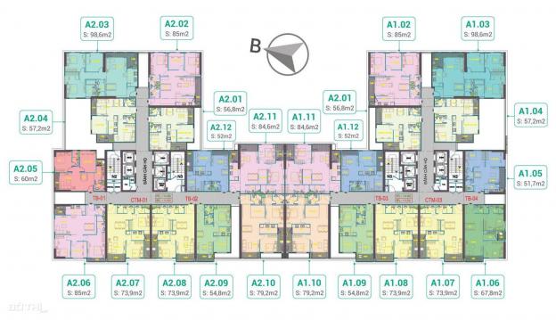 Chính chủ bán CC Phương Đông Green Park, 1605 - A1(52m2) & 1802B1(85m2), & 1912A1(52m2), 0931779240 13892702