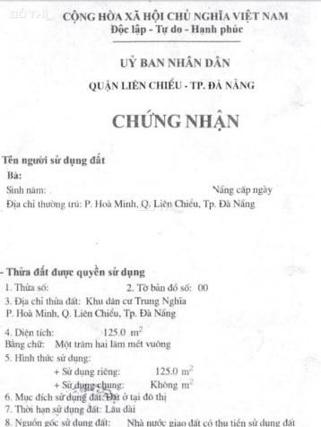 Bán lô đất Nguyễn Thái Bình, Hòa Minh, LC, Đà Nẵng 13922239