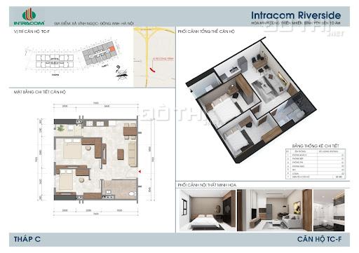 Bán căn hộ chung cư tại dự án Intracom Riverside, Đông Anh, Hà Nội diện tích 60m2 giá 24 triệu/m2 13930681