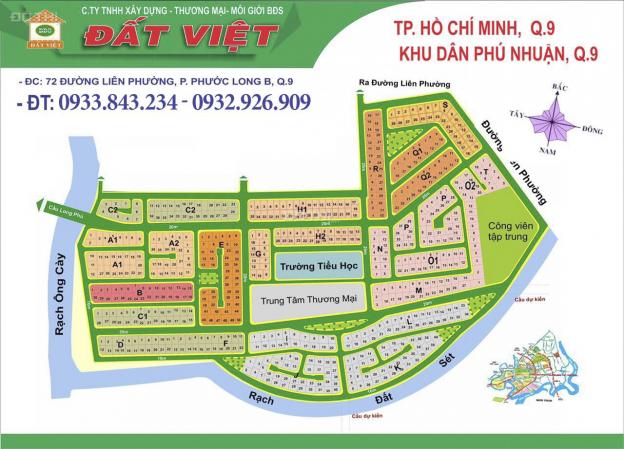 Bán nhanh đất nền giá tốt KDC Phú Nhuận, Liên Phường, P. Phước Long B, Q9, LH 0933843234 13934115