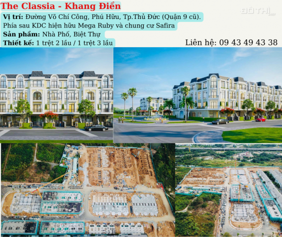 Khang Điền mở bán dự án nhà phố biệt thự mới tại phường Phú Hữu Quận 9, 0943494338 13936253