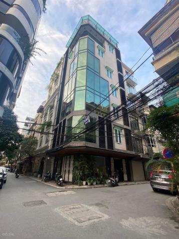 Như mô tả, tòa văn phòng, phố Huỳnh Thúc Kháng, Đống Đa, lô góc, vỉa hè, 76 mét, 8 tầng, thang máy 13943553