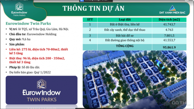 Chính thức nhận đặt chỗ 10 lô ngoại giao dự án Eurowindow Twin Park Gia Lâm, cạnh Vinhomes 13953105