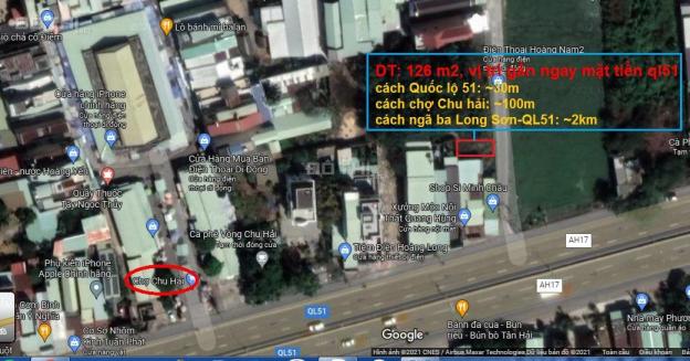 Bán đất DT 126m2 gần chợ Chu Hải MT QL 51 - Tân Hải 13953729