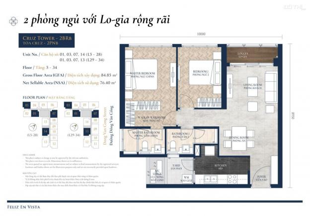 Bán căn hộ chung cư tại dự án Feliz En Vista, Quận 2, Hồ Chí Minh diện tích 76.54m2 giá 6.2 tỷ 13967044