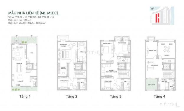 Bán nhà biệt thự, liền kề tại dự án Elegant Park Villa Thạch Bàn, Long Biên, Hà Nội DT 136m2 13980057