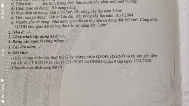 Bán nhà riêng tại đường Nguyễn Xiển, Phường Long Bình, Quận 9, Hồ Chí Minh diện tích 64m2 13992288